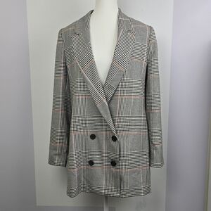 Just Houndstooth Women's Double-Breasted Blazer, Size M